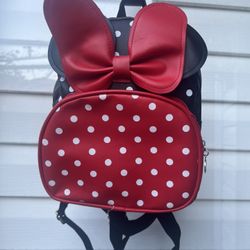 Minnie Mouse Mini Backpack - Polka Dot, Faux Leather, girls 3+ Disney School Bag
