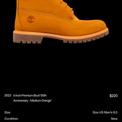Timberland 50 Anniversary 8.5 