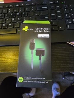 Coiled Charge And Sync Cable 6 Ft