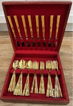 Vintage Gold Flatware for 8