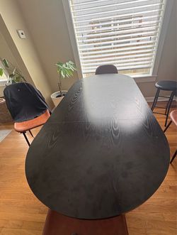 Modern Black  Dining Table – 72” x 32”