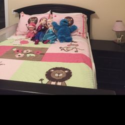 Free Full Size Bed frame, Dresser With Hutch, Night Stand And Desk