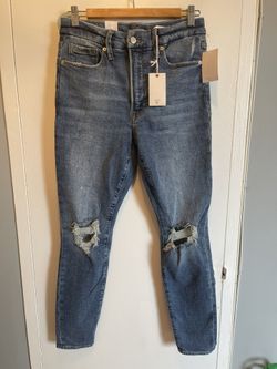 Good American, Women's Distressed Jeans, Size 6, NWT Msrp $150