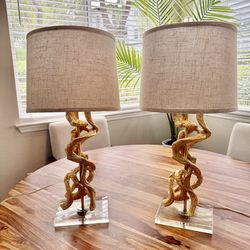 Gold Tree Branch Lamp