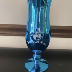 Medieval Times Blue Glass Goblet – Schaumburg IL Logo