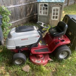White Outdoor Drive Mower 