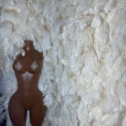 Bridal Baby Shower Backdrop Luxury Ostrich Feather Wall Like New Wedding Decorations 
