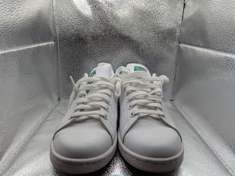 Adidas Stan Smith Shoes White Green Leather Low Top Casual Sneakers Women 7.5