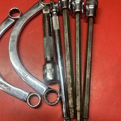 Snap On Tools All Pices  Are Matco Wrenches 10.11.12.13  L Long  Sokes 2  Extension  1. 3/8 And 1. 1/4 