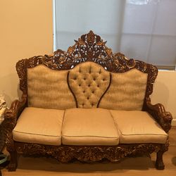 Luxury Egyptian Sofa Set – Hand Carved – Great Deal