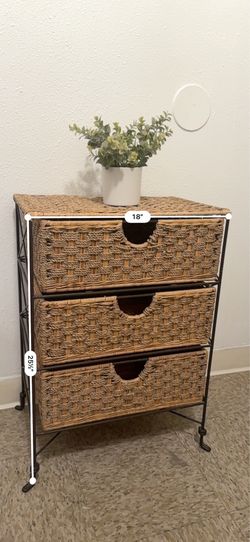 Wicker 3 Drawer