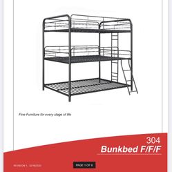 Triple Bunk Bed 