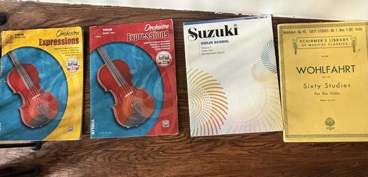 4 Violin Books With Notes