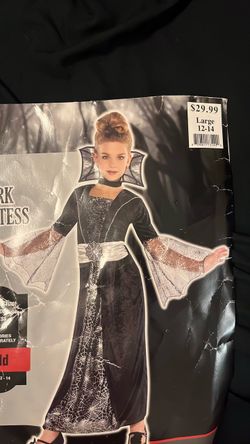 Dark Countess Girls Halloween Costume Childs . Size Large 12-14