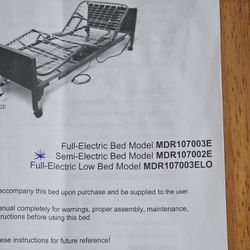 Homecare Hospital Bed " Medline" Model No. MDR107002E