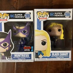 Funko Pop! DC Super Heroes — Huntress #285 & Black Canary #266