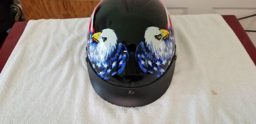 Helmet and Harley Davidson parts