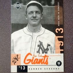 2001 Upper Deck Christy Mathewson Legends Of New York Giants #55 Baseball Card Vintage Collectible MLB Sports