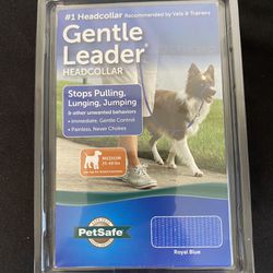 Gentle Leader Royal Blue Headcollar Pet Safe Stops Pulling Lunging Jumping Medium 25-60 Pounds (Brand New) (Retail $24)