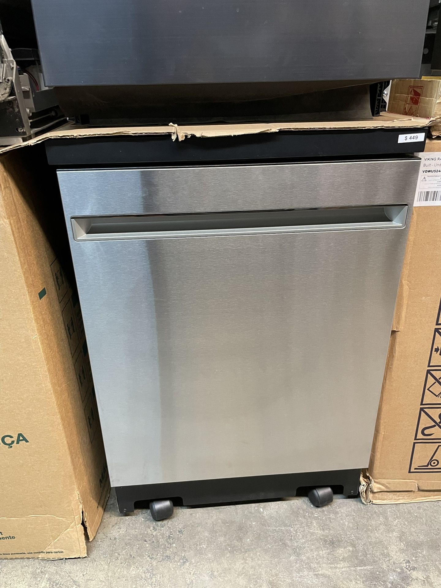 NEW GE 24" Portable Dishwasher Stainless steel Model GPT225SSLSS