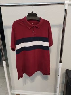 burgundy GAP men's polo shirt size XL