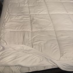 King size Matress, boxspring, matress pad cover