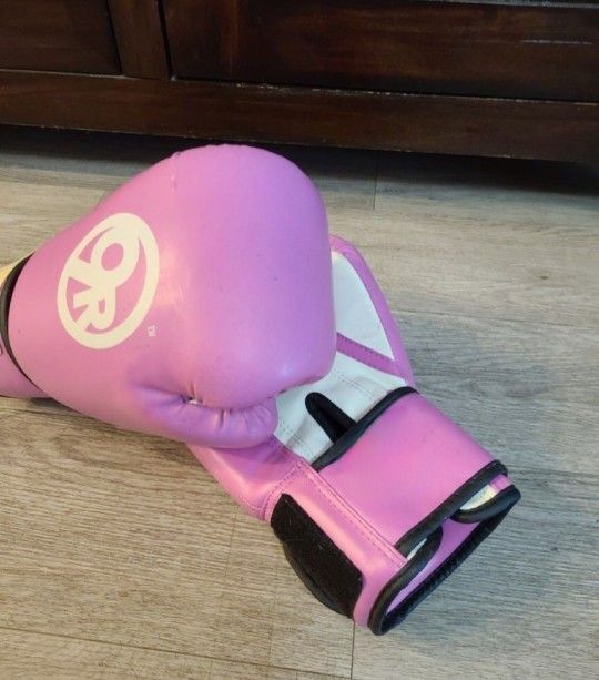 Free Standing Punching Bag With Women's Boxing Gloves