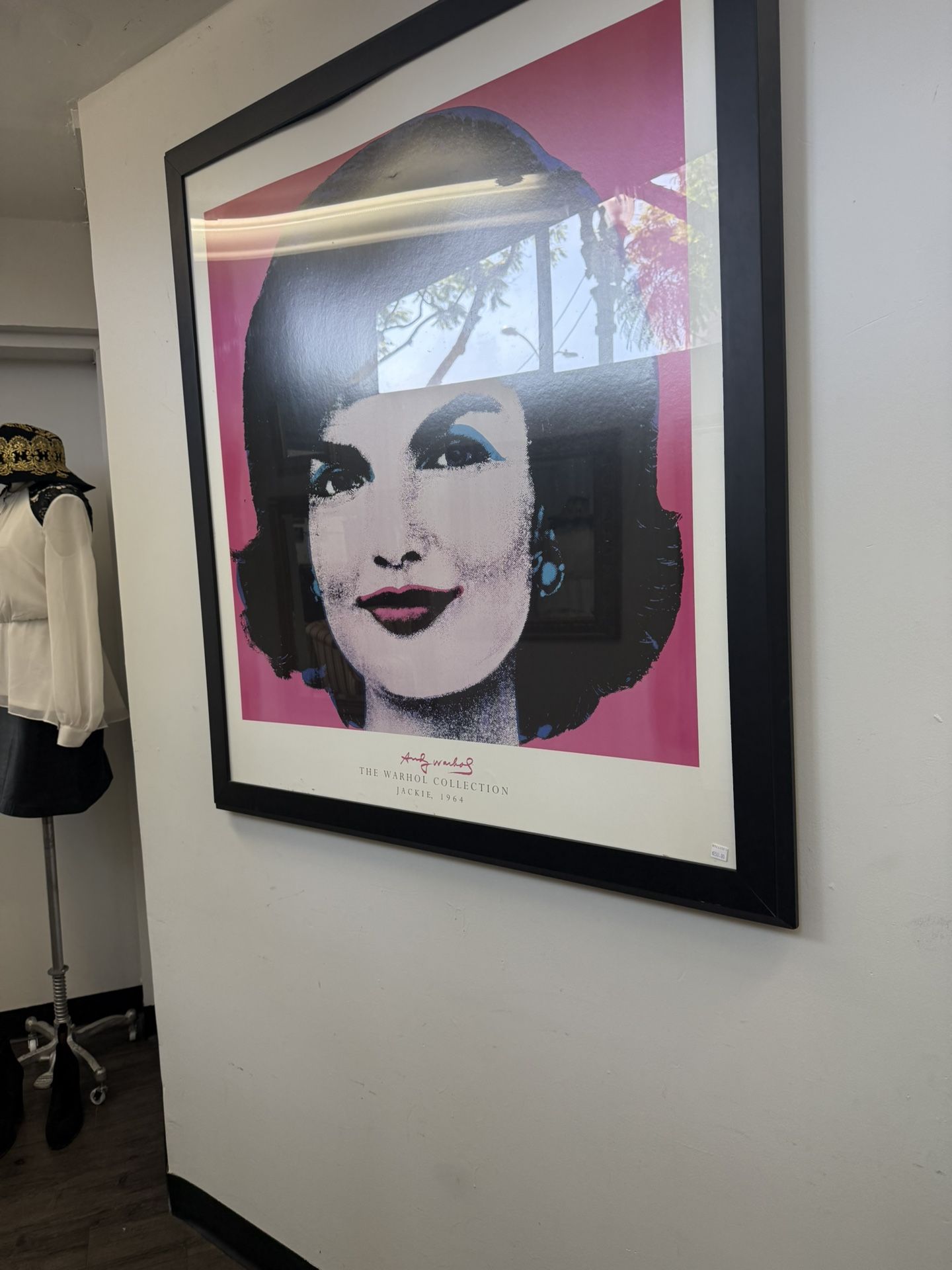 Large framed Andy Warhol Collection print “Jackie”