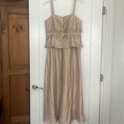 Gold Floor Length Dress
