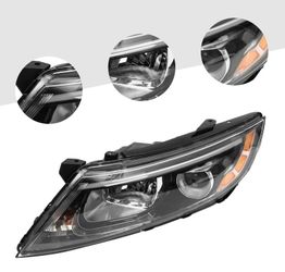 Driver Side Headlamp Assembly For KIA Optima 2014-2015 LH Left Halogen Headlight