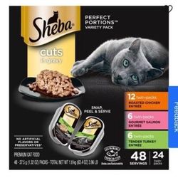 Sheba Perfect Portions Cuts In Gravy Variety Pack Wet Cat Food, 2.6 Oz (24