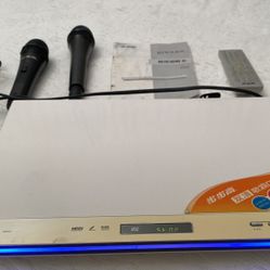 Karaoke DVD Player With Remote, Two Microphones And Manual