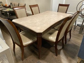 Marseille marble dining table set hot sale