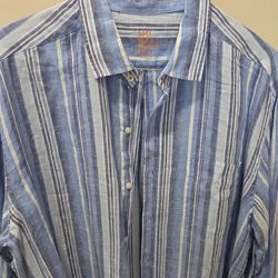 J. McLaughlin (JMCL) Designer Long Sleeve Linen Shirt, Size XL
