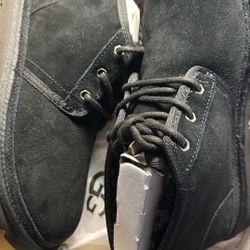 New Short Black Lace Up Ugg Boots Size W’s 8