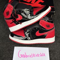 Air Jordan 1 Retro High Patent Bred GS