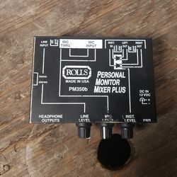 Rolls pm350b personal monitor mixer plus headphone mixer