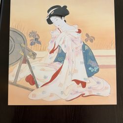 Vintage Japanese Geisha Wall Art | Ukiyo-e Inspired Kimono Print | Asian Aesthetic Decor