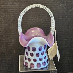 Purple Fenton Coin Dot Basket