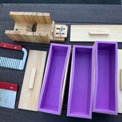 42oz Loaf Soap Making Supplies Kit, Included Adjustable Wooden Cutting Box + ...