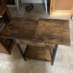 End Table with Flip Open Top 