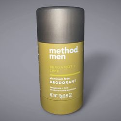 Method Men Deodorant Bergamot + Lime Aluminum Free Deodorant 2.65 Oz New Hygiene
