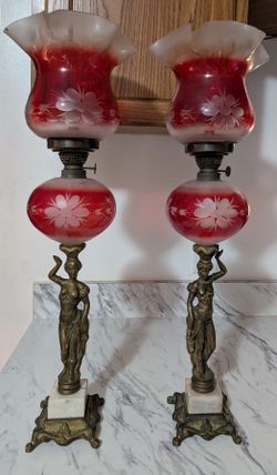 Antique Oil Lamps.