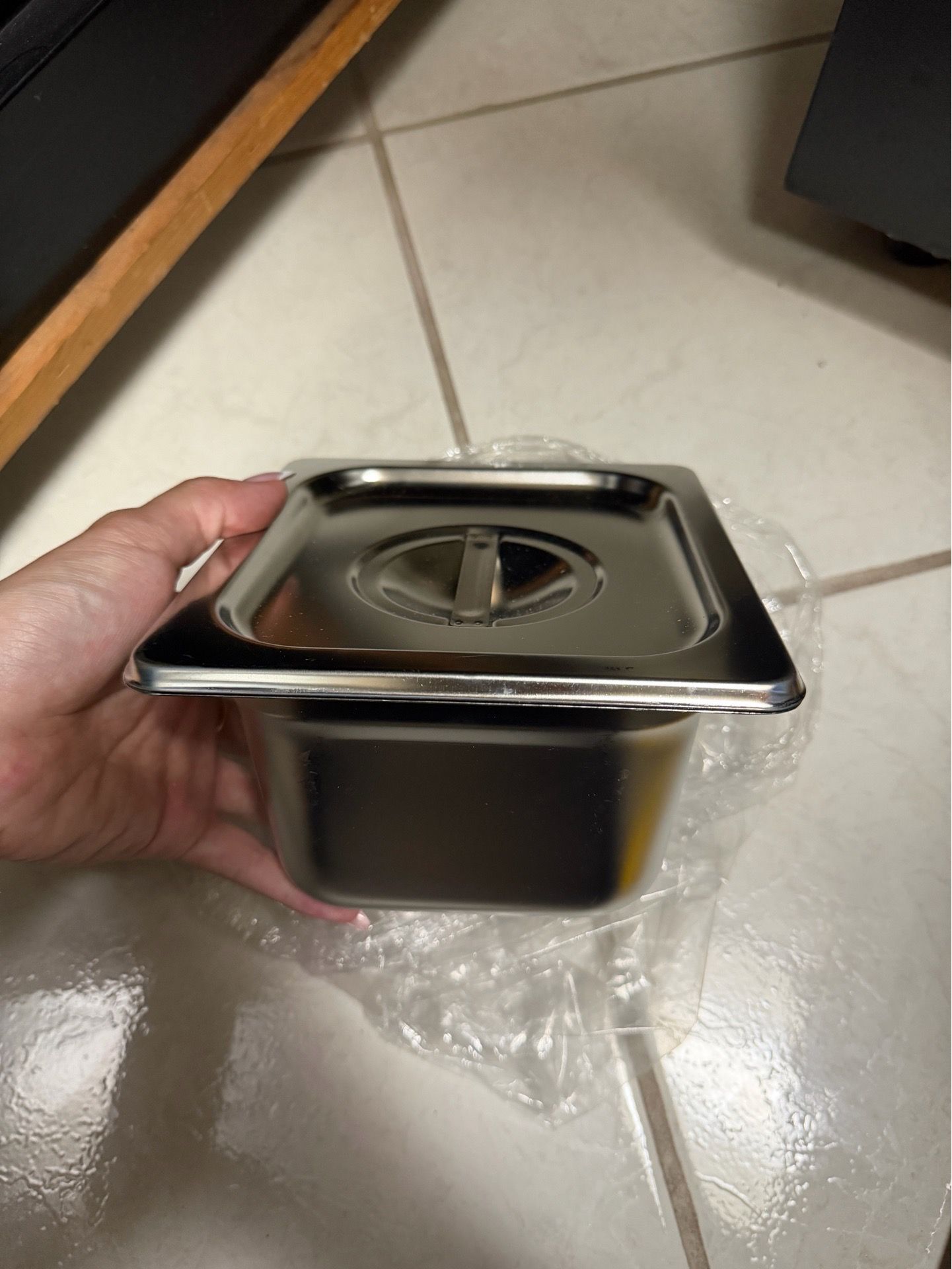 Stainless steel square container