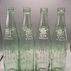 Vintage Mr. Cola Glass Bottle 16oz - LB The Grapette Company