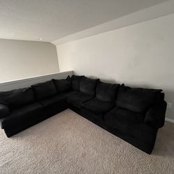 Black 6 Seat Sectional 