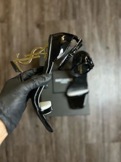 YSL Opyum Black & Gold Pump Heels