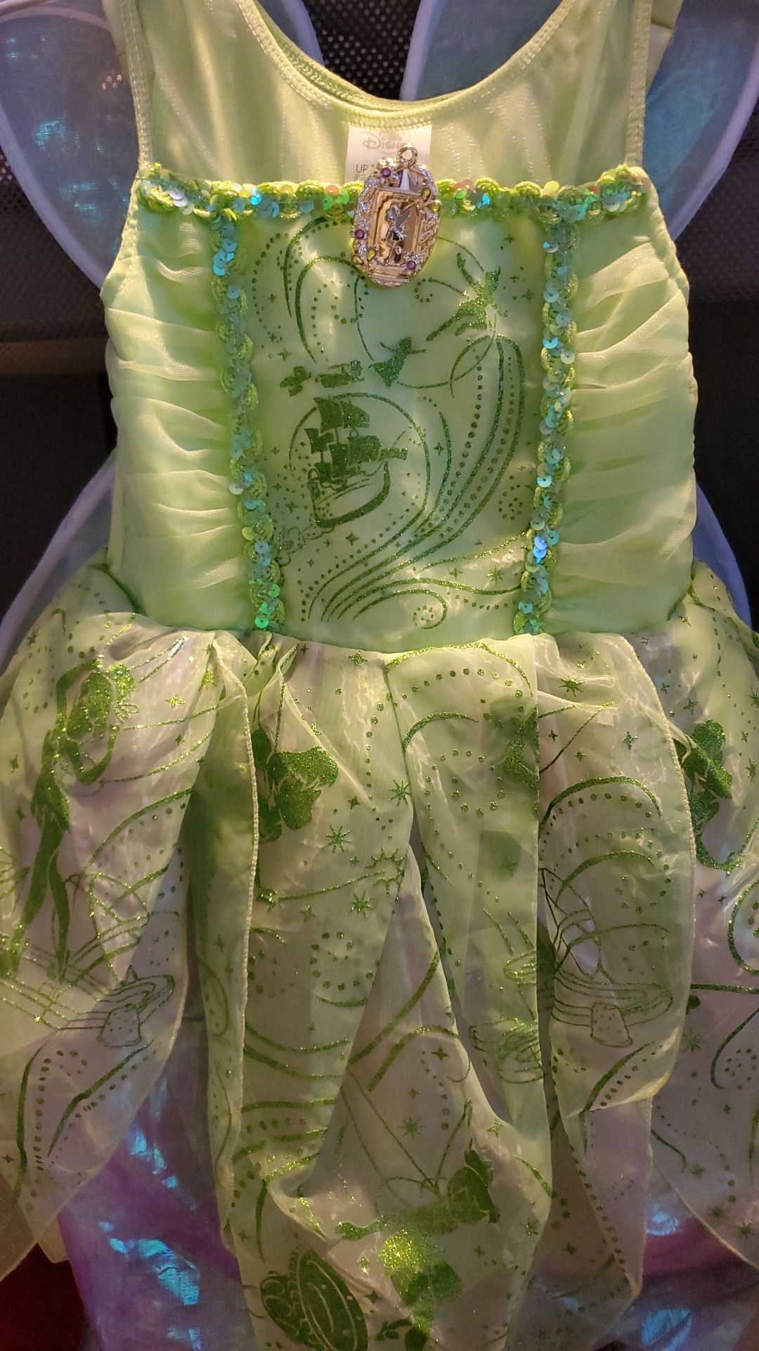 Tinkerbell Costume With Light Up Wings Size 5/6