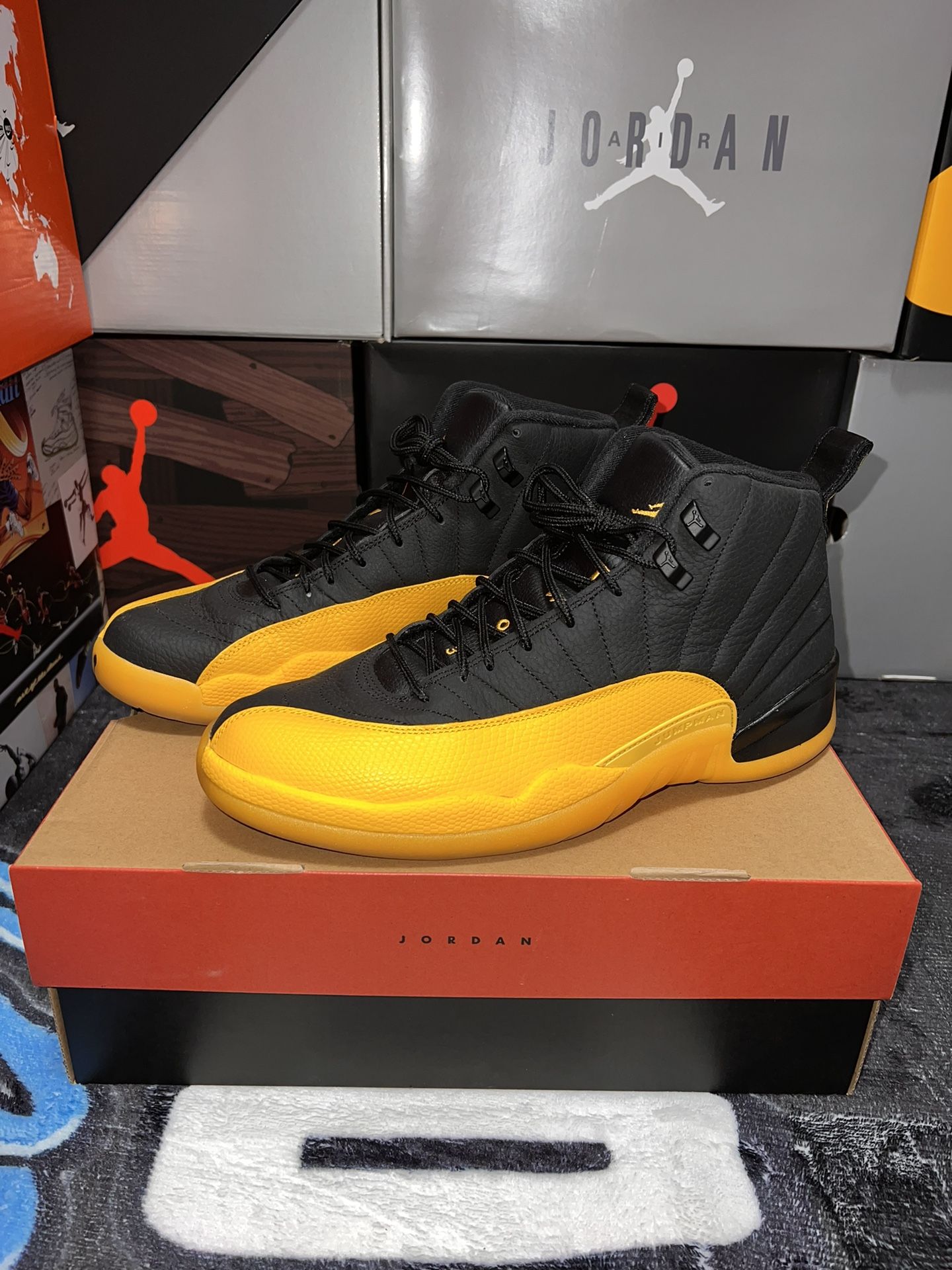 Jordan 12 Black University Gold *Size 12*
