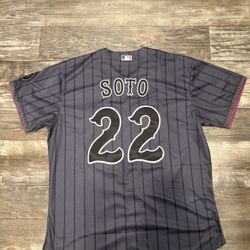 JUAN SOTO (all Sizes) gray and purple New York Mets city baseball jersey